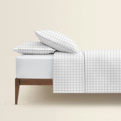 Сімейна постіль з простирадлом на гумці Cell COSAS Білий 2х160х220 см Дубно