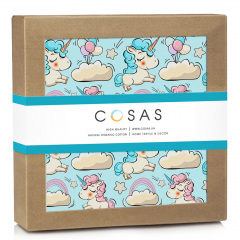 Непромокаючий наматрацник 70х120 см MINT UNICORN COSAS М'ятний Київ