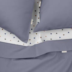 Двоспальна постіль з простирадлом на гумці Stormy CS1 COSAS Сталевий 180х220 см Гуляйполе