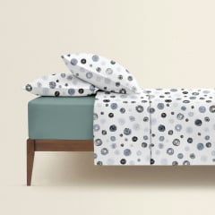 Євро постільна білизна Yarn Balls CS6 COSAS сірий 200х220 см Ізмаїл