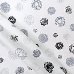 Євро постільна білизна Yarn Balls CS6 COSAS сірий 200х220 см Ізмаїл