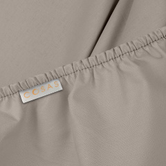 Сімейна постіль з простирадлом на гумці Flowers CS1 COSAS пісочний 2х160х220 см Шепетівка