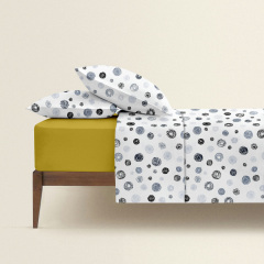 Семейная постель с простыней на резинке Yarn Balls CS5 COSAS серый 2х160х220 см Дубно
