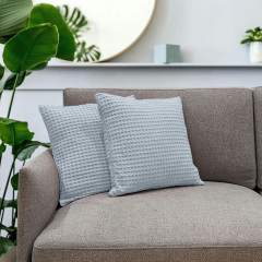 Наволочка COSAS Skyey Greek Waffle 50х50 см Блакитний Цумань