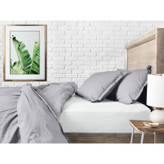 Евро постельное белье SmokyE COSAS серый 200х220 см Ковель