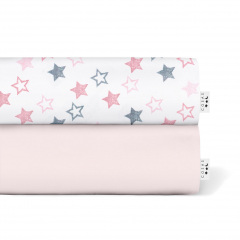 Набор Простыня на резинке COSAS ROSE STARS Ранфорс 60х120х12 см 2 шт. Киев