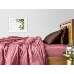 Семейный комплект постельного белья Rose CS9 COSAS Шоколад 2х160х220 см Ковель