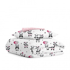 Дитяча постільна білизна в ліжечко PANDA COSAS рожевий 110х140 см Куйбишеве