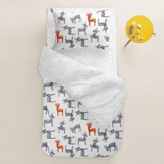 Дитячий комплект без простирадла COSAS BAMBI Ранфорс 110х140 см Сірий Ірпінь