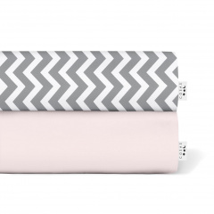 Набор Простыня на резинке COSAS R&G ZIGZAG Ранфорс 60х120х12 см 2 шт. Сарны