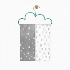 Набір пелюшок COSAS STARS & CROWN Бязь 80х100 см 2 шт Бежевий Нова Прага