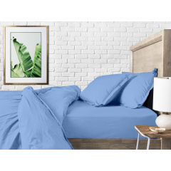 Півтораспальний комплект на резинці COSAS WAVE Ранфорс 160х220 см Блакитний Бердянськ