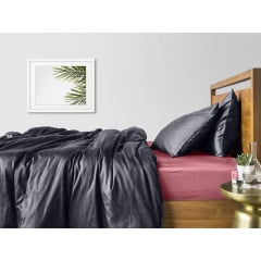 Сімейний комплект постільної білизни Grey CS8 COSAS Сакура 2х160х220 см Камінь-Каширський