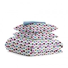 Полутораспальный комплект на резинке COSAS MINT LOVE Ранфорс 160х220 см Разноцветный Киев