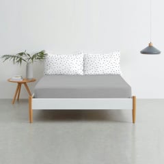 Набор наволочки и простыни COSAS STARSFALL & SHADOW CS1 Ранфорс 160х200 см Белый Новониколаевка