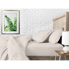 Сімейний комплект на резинці COSAS CAPPUCCINO Ранфорс 2х160х220 см Капучіно Київ