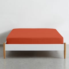 Простынь на резинке COSAS RUST Ранфорс 180х200х20 см Оранж Весёлое