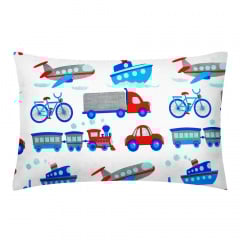 Дитяча наволочка COSAS TRANSPORT Ранфорс 40х60 см Бірюзовий Олександрія