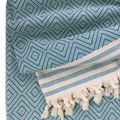 Плед бавовняний COSAS DIAMOND 180х230 см CS3 Зелений Дніпрорудне