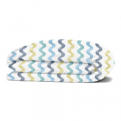 Сімейна постіль з простирадлом на гумці Color Wave CS1 COSAS Білий 2х160х220 см Кобижча