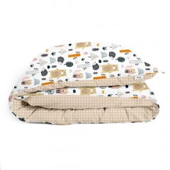 Детский пододеяльник COSAS FOREST Ранфорс 110х140 см Бежевый Гуляйполе