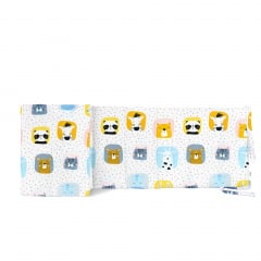 Бортики на ліжечко COSAS SAFARI Ранфорс 30х180 см Білий Вільнянськ