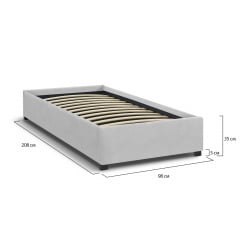 Кровать односпальная COSAS Mango Almond 90х200 см Кремовый Дубно