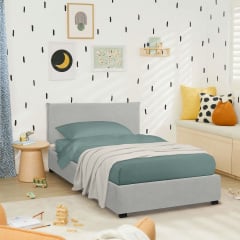 Ліжко односпальне COSAS Mango Rocky 90х200 см Сірий Братське