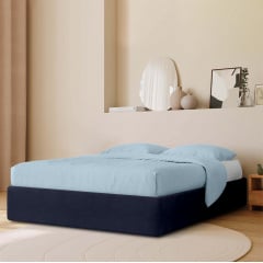 Ліжко двоспальне COSAS Papaya Navy 180х200 см Синій Славута