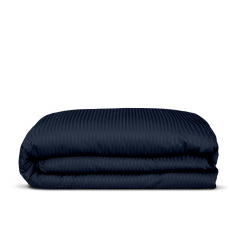 Сімейна постіль сатин з простирадлом на гумці NAVY Cosas Синій 2х160х220 см Дзензелівка