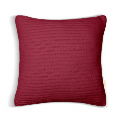 Наволочка 45х45 см Ruby Knitted Braid COSAS Бордо Ізмаїл