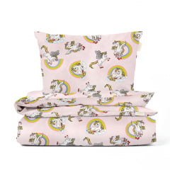 Дитяча постіль без простирадла Rainbow Unicorn COSAS рожевий 110х140 см Славута