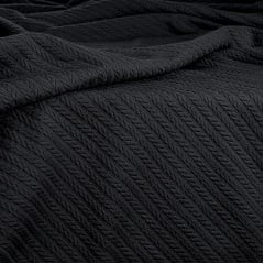 Покрывало 160х230 Panther Knitted Braid COSAS черный Жмеринка