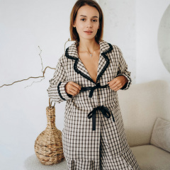 Пижама женская COSAS Betty S Бежево-черный Киев