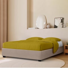 Ліжко двоспальне COSAS Mango Latte 160х200 см Бежевий Дніпрорудне