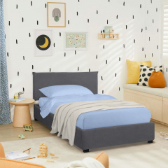 Ліжко односпальне COSAS Mango Smoky 90х200 см Графіт Ірпінь