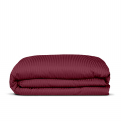 Евро постель сатин с простыней на резинке SANGRIA Cosas Бордовый 200х220 см Братское