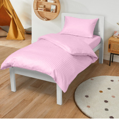 Подростковая постель сатин с простыней на резинке BUBBLE CS1 Cosas розовый 160х220 см Мелитополь
