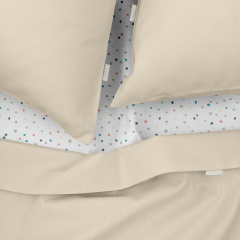 Семейная постель с простыней на резинке COSAS Biscuit 2х160х220 см Разноцветный Кременец