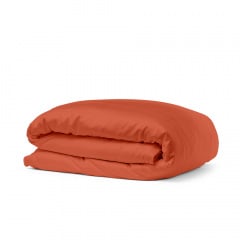 Двоспальна постіль з простирадлом на гумці Rust CS6 COSAS помаранчевий 180х220 см Кам'янське