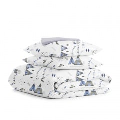 Євро постільна білизна Dream Wigwam CS1 COSAS Блакитний 200х220 см Братське