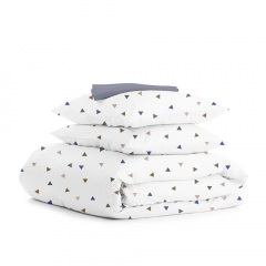 Сімейна постіль з простирадлом на гумці Delta CS6 COSAS Білий 2х160х220 см Фастів