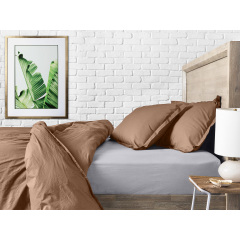 Євро комплект без простирадла COSAS RUM Ранфорс 200х220 см Коричневий Конотоп