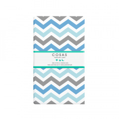 Подростковая постель с простыней на резинке SMOKY BLUE COSAS серый 155х215 см Киев