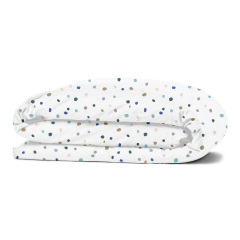 Півтораспальний комплект на резинці COSAS COLOR BLOTS Ранфорс 160х220 см Блакитний/Білий Переяслав-Хмельницький