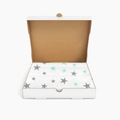 Бортики на ліжечко COSAS MINT STARSFALL Ранфорс 30х180 см М'ятний Пологи