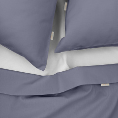 Полутораспальный комплект без простыни COSAS STORMY Ранфорс 160х220 см Синий Братское