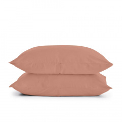 Комплект полуторного постельного белья на резинке COSAS COPPER Ранфорс 160х220 см Кирпичный Гуляйполе