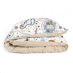 Детский пододеяльник COSAS TRAVELING ANIMALS Ранфорс 110х140 см Терракотовый Ровно