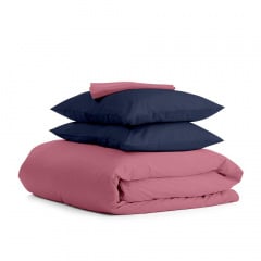 Полутораспальный комплект COSAS ROSE SATIN CS3 160х220 см Синий Ясногородка